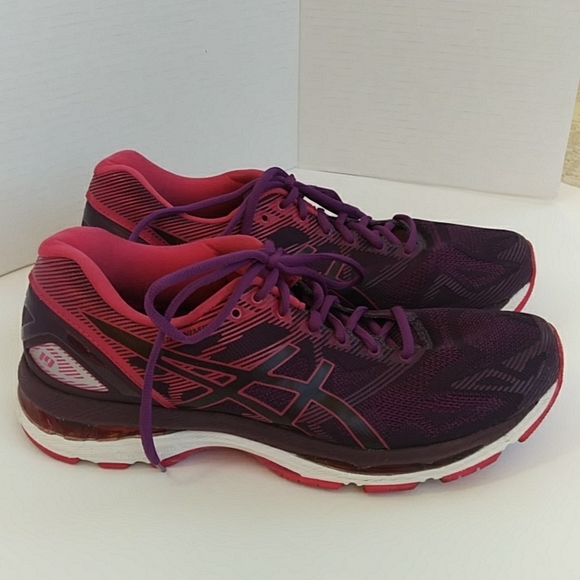 Asics Gel-Nimbus 19 Running Sneaker Shoe 10 Purple Pink - Picture 5 of 16